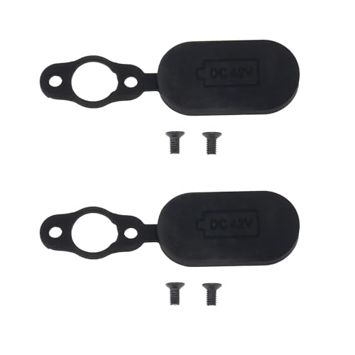 ECSiNG 2pcs Silicone Charge Port Cover Protector Waterproof Anti Dust Plug Charging Interface Port Protector Compatible with Xiaomi 1S Essential Pro/Pro2 Electric Scooter Black