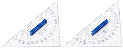STAEDTLER 568 36 Geodreieck 16cm (mit abnehmbarem Griff) (Packung mit 2)