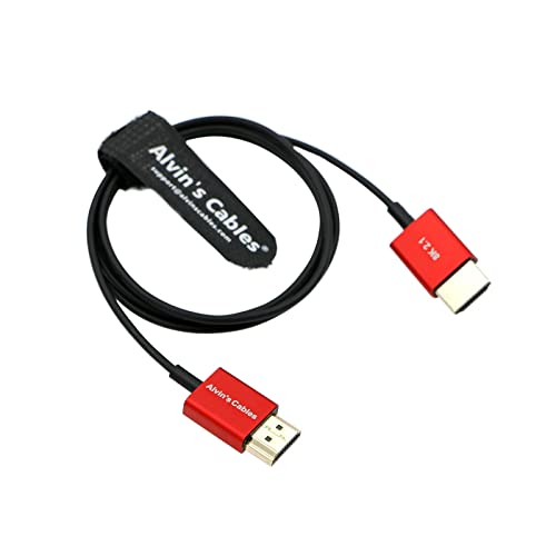 Alvin's Cables 8K HDMI 2.1 Cable 48Gbps High-Speed Ultra-Thin HDMI Cable for Atomos Ninja-V 4K-60P 6K-Record, Z-CAM