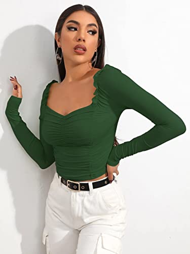 Image of Shasmi Women's Shirt | Sweat Heart Neck | Full Sleeve | Regular Fit | Elegant Design Stylish & Comfortable | All-Day Comfort | Perfect for Formal, Casual (Tank Top)