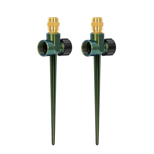 RESTMO Arroseur Pelouse Métal Lourd 2 Pack (Vert)