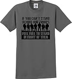 tears If You Can't Stand Behind Our Troops Stand in Front of Them T-Shirt T-Shirts à Manches Courtes(Small)