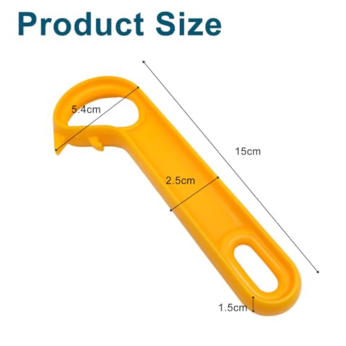 Ring Pull Can Opener Tin Opener for Arthritis Hands, Easy Open Pop Top Can Opener, J Shaped Kitchen Aid Opener, Can Tab Opener Tool, Locking Rings Opener for Living Gifts Aids(Orange)