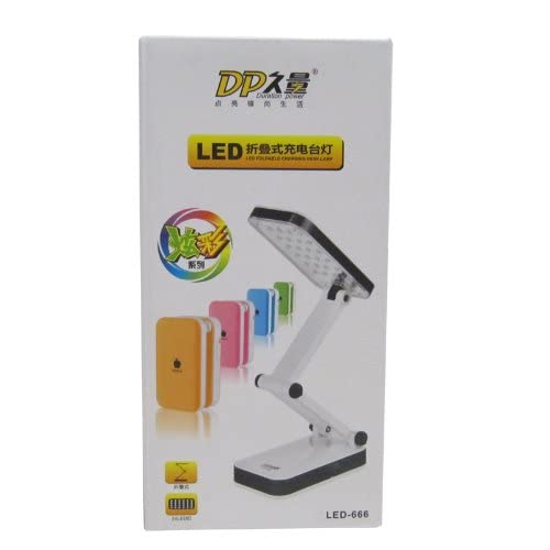 LUMINARIA DE MESA LUZ DE EMERGENCIA DOBRAVEL ARTICULAVEL PARA ESCRITORIO LEITURA C/ 24 LEDS