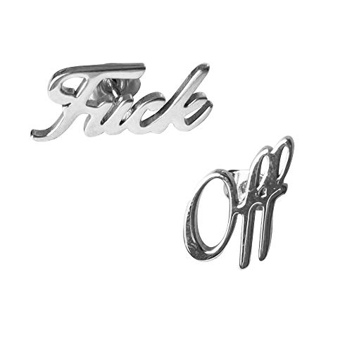 Stainless Steel Fuck Off Stud Earring for Friendship Initial Words Earring
