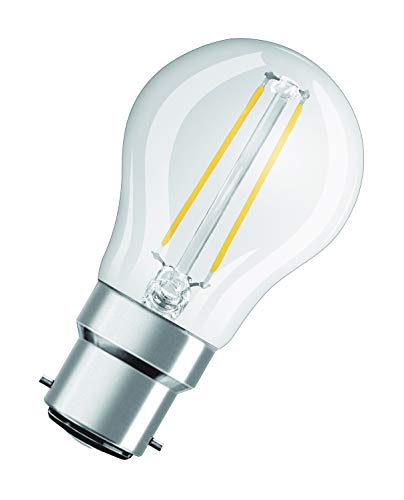 OSRAM LED lampa | bas: B22d | varm vit | 2700 K | 2,50 W | klar | LED Retrofit Klassisk P [Energiklass A++] | 10-pack