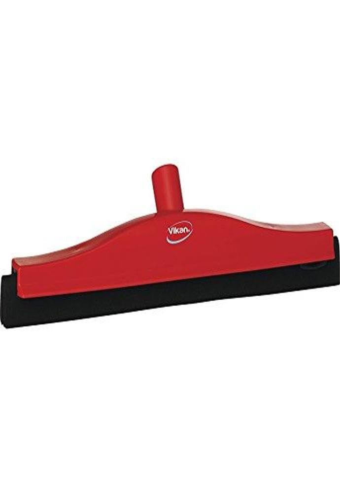 Vikan 77524 Foam Rubber Polypropylene Frame Fixed Head Squeegee, 16", Red