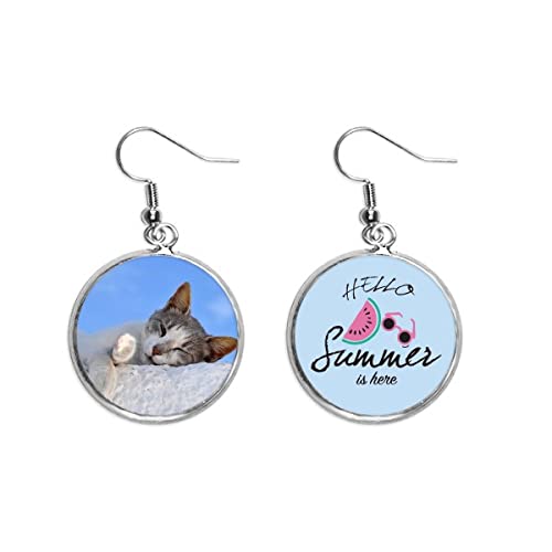 Pendientes de sandía y gatito para lucir en tus tardes de verano