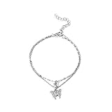 Tobilleras de Cadena Vintage de Doble Capa de Moda Bohemia para Accesorios de Pies de Mujer Pulsera con Sandalias de Pies Descalzos de Playa Verano Fashion in Practical