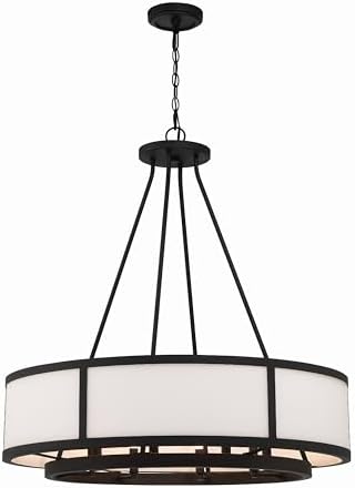 Crystorama Bryant 8 Light Black Forged Chandelier