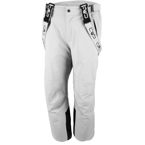 Bretelle staccabili CMP Salopette Sci Elasticizzata da Uomo, Bianco, 52