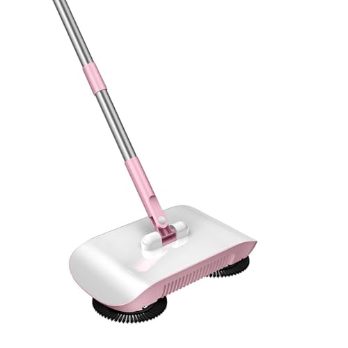 Hand Push Sweeper Microfiber Mop Reusable Cleaning Tool Easy to Use 3 in 1 Mop Vacuum Cleaner for Bathroom Bedroom Marble, with 1 Cloth