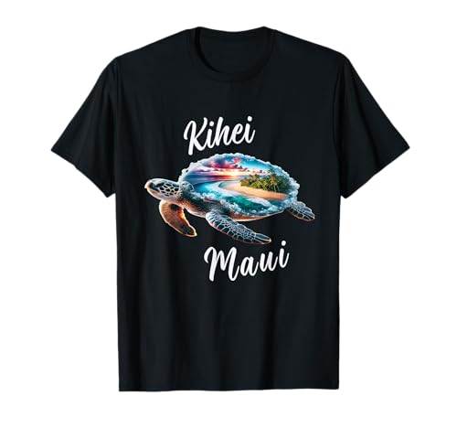 Kihei Maui Hawaii Beach on Sea Turtle T-Shirt