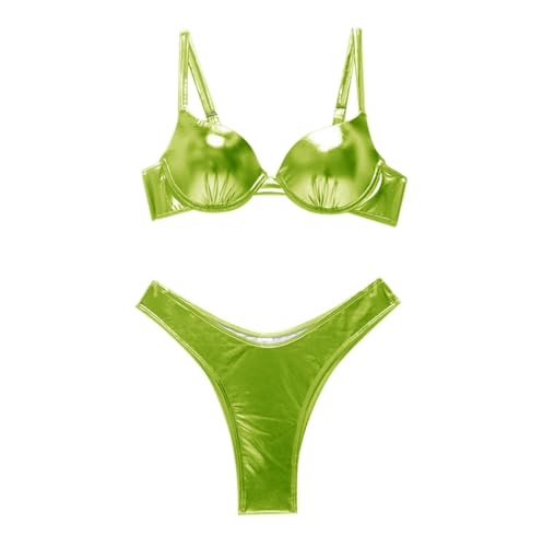 Conjuntos de Bikinis para Mujer 2 Piezas Bikinis Viajes Playa La Natacion Cuello en V Piezas Conjunto Bañador de Vientre de Cintura Alta Clásico Ajustable Bikini 188