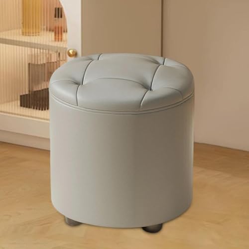 Tabouret Polyvalent avec Assise Large Confortable Gris pour la Maison - 8