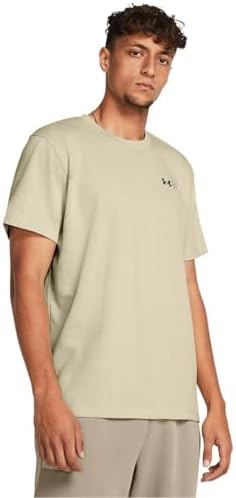 Under Armour Erkek Antrenman Tişört UA HW LC LOGO REPEAT SS Silt - Black MD - Görsel 3