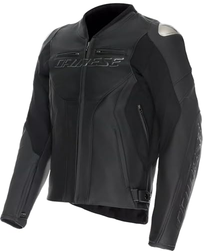 Dainese Racing 5 Blouson de moto en cuir, schwarz, 48