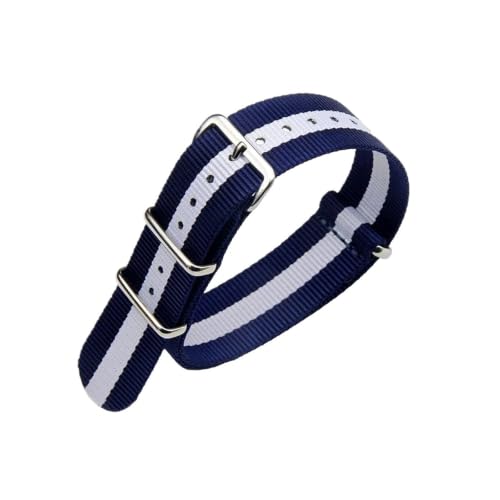 Bracelet montre nylon 20mm enveloppant avec tissage haute densité robuste