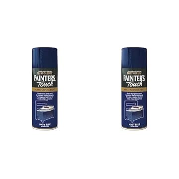 Rust-Oleum 400ml Painters' Touch Spray Paint - Navy Blue (gloss finish) (Pack of 2)