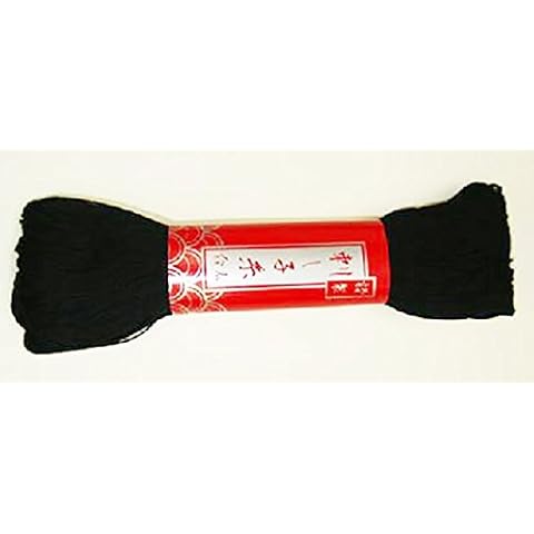 Yokota Sashiko Thread - Medium Weight - 100m Skein - Japanese Embroidery & Quilting - Black # 20 Cover