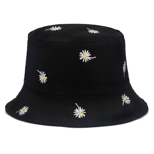 Image of Reversible Bucket Hat for Women Summer Travel Fisherman Cap, Girls Cute Double Side Wear Bucket Cap