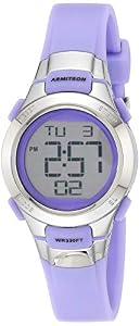 Armitron Sport Women's Digital Chronograph Resin Strap Watch 45/7012PRSV