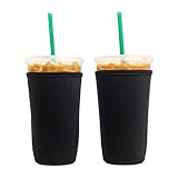 Baxendale and Co Reusable Neoprene Insulator Sleeves for Large Sized Iced Coffee and Cold Drink Cups