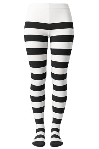 Kids Striped Tights, Black and White Striped Tights, Halloween, Fall, Dressing up, Parties