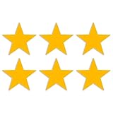 ForzaGroup 星 カッティング ステッカー シール star スター 星型 かわいい 車 防水 6個セット (3034-01)