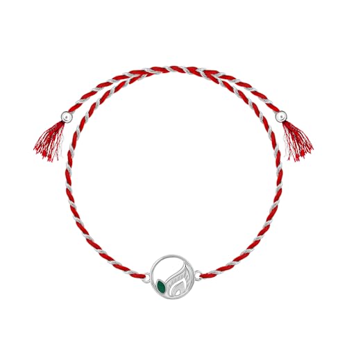 GIVA 925 Silver Peacock Feather Rakhi|Raksha Bandhan Rakhi for Bro...