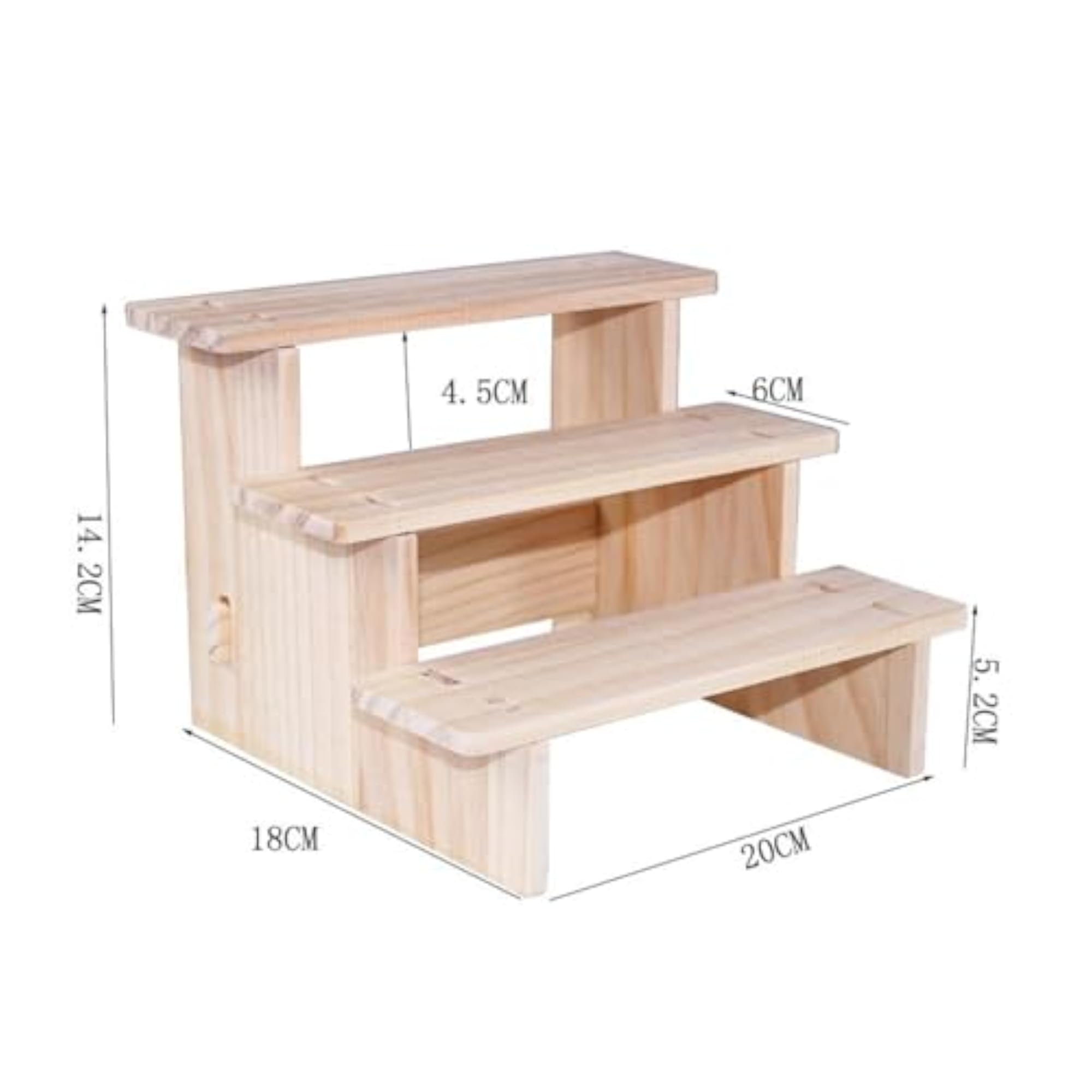 Multi-Functional 4 Tier Wooden Display Stand for Collectibles