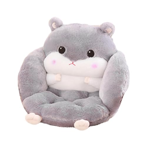 Coussin de siège hamster contre le mal de dos sur chaise en bois