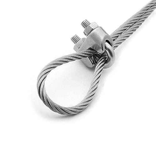 Funsuei 20 Pack 3/8 Inch Wire Rope Clamp thumb #5