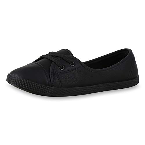 SCARPE VITA Sportliche Damen Ballerinas Bequeme Flats Basic 172750 Black Schwarz 38 Cover