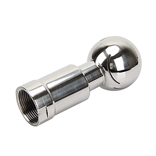 Sloyca Women's 1Pc 3/8'' 1/2'' 3/4'' 1'' 11/4'' 11/2'' 2'' Bsp 304 Stainless Sanitary Cip Tank Cleaning Ball Rotating Spray Ball (Size : 3/8")