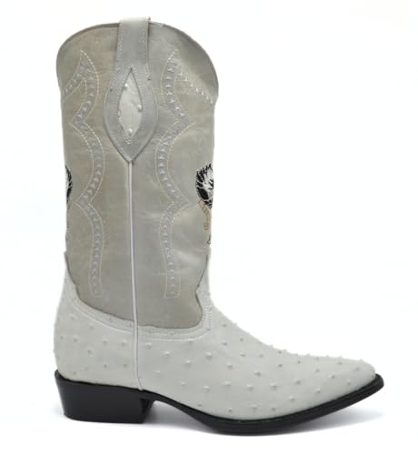 Joe Boots 901 Classic Mens Western Boot Exotic Ostrich Print Genuine Leather J Toe Leather Sole3