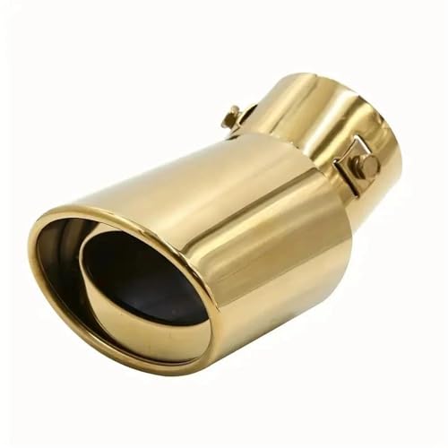 Tuyau d'échappement universel de calibre 63 mm avec finition dorée métallique premium