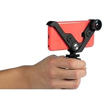 Multi-purpose mount for iphone Handheld audio recording with the ixy stereo microphone Camera-mounted iphone display for photography apps