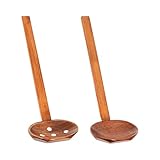 2 cucharas de madera de estilo japonés, cucharas de sopa, cucharas naturales - Cucharas de madera ecológicas hechas a mano | Para Restaurante Hogar Sopa Ramen Gachas Hot Pot