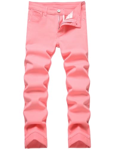 Lanscadran Boy's Rosy Straight Fit Stretch Fashion Jeans,L0363,14