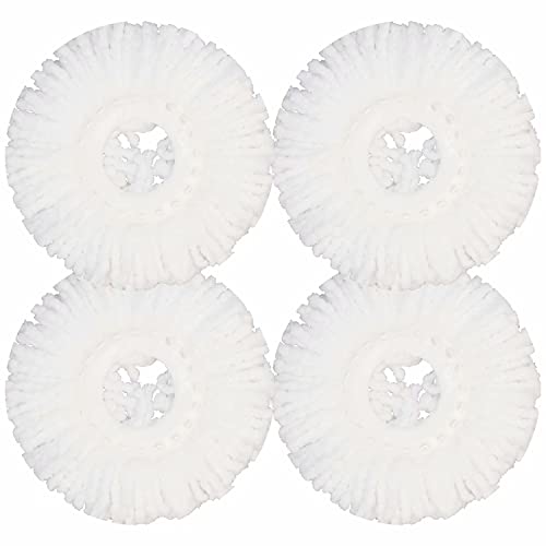 Mop Head for Hurricane Spin Mop Microfiber Mop Head for 360Â°Spin Magic Mop Refills Round Standard Size Mop Pads 4 Packs