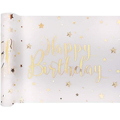 RIBBON WRITER Camino de Mesa Happy Birthday Cover