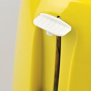 Girmi TP10 Tostapane, 750 W, Pinze estraibili inox, 7 livelli di cottura, Funzione tostafetta, Raccogli briciole, Espulsione automatica, Spegnimento automatico, Giallo