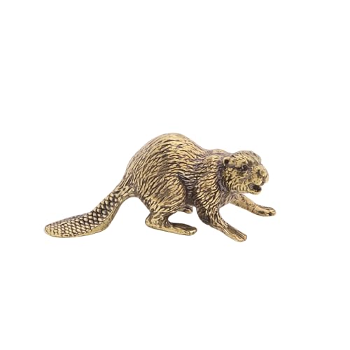 Loutre en laiton miniature pour bonsaï et micro paysage de maison