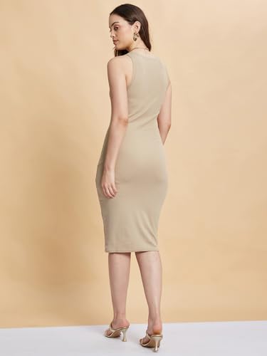 Image of Selvia Women's Lycra Bodycon Knee-Length Dress