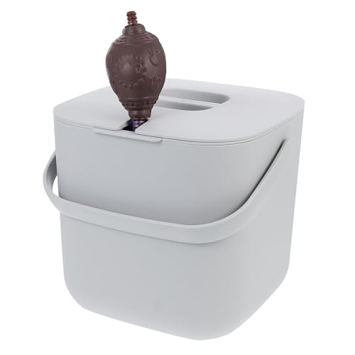 Seau à thé avec passoire et drainage plastique gris accessoire cuisine