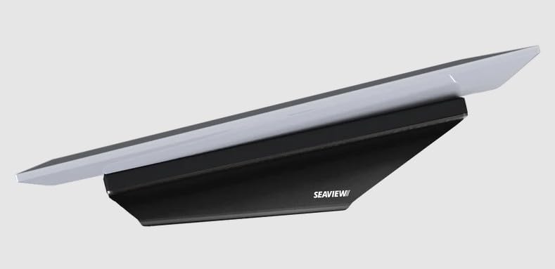 SEAVIEW Surface Mount Compatible with Starlink Performance Gen3 Antenna | 8 Degree Wedge Base | Adapter Plate Included | Marine Grade Aluminum | Waterproof Cable Seal | SRM300WB8BLK