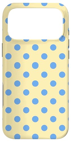 Polka Dot Blue and Yellow Polkadots �X�}�z�P�[�X iPhone 17 Pro Max �p