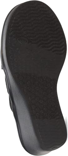 Skechers Cali Women's RUMBLE ON - HEAT MAZE Knit Toe Loop Wedge, Black/Black, 8M