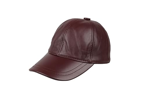 Image of Genuine Leather Unisex Baseball Cap